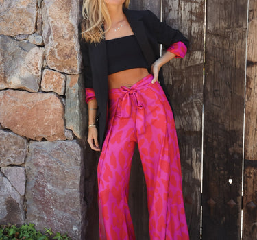 PRE-ORDER Pantalón animal rojo/fucsia